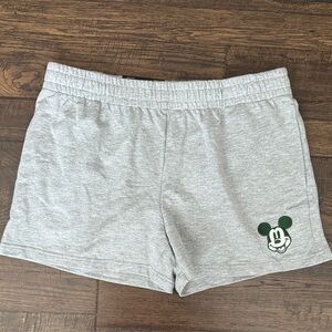 Disney Gray Athletic Shorts with Mickey Mouse
